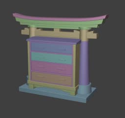 Japanese Torii Dresser 3d model