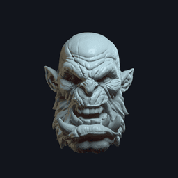 Orc V7 - Custom Action Figure Head 3d model