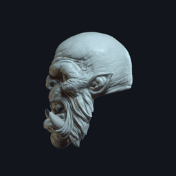 Orc V7 - Custom Action Figure Head 3d model