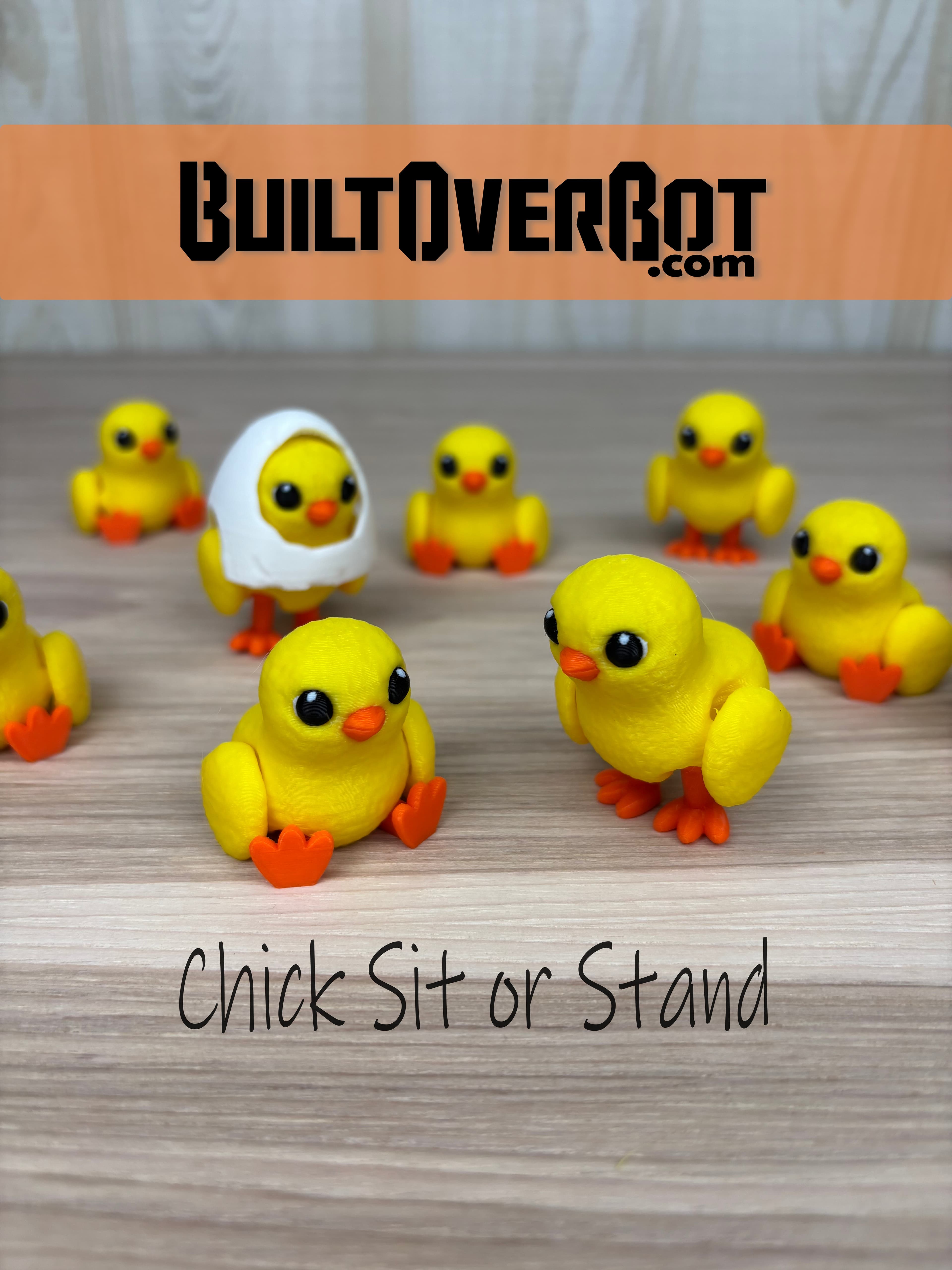 Baby Chick Sit or Stand 3d model