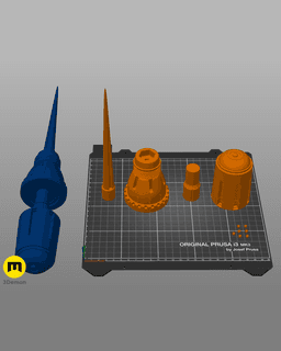 Thumper - Mole Repellent Stake - Dune 3d model