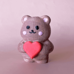 Valentine's Day baby bear 3d model