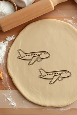 Airplane Cookie Cutter, Biscuit Cutter 3d model