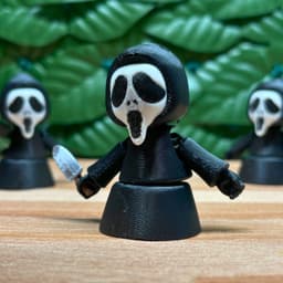 3D Printable Ghost Face Mini Articulated Flexi 3d model