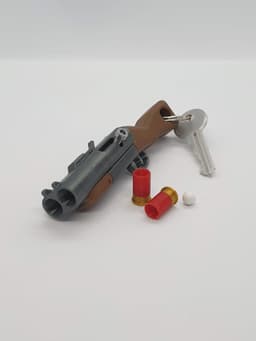 Break Action Shotgun Keychain — Functional Blaster Toy 3d model