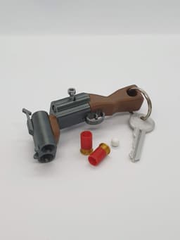 Break Action Shotgun Keychain — Functional Blaster Toy 3d model