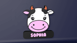 Cute Cow - LED Strip compatible 3d model