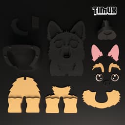GERMAN SHEPHERD GLASSES HOLDER 3d model