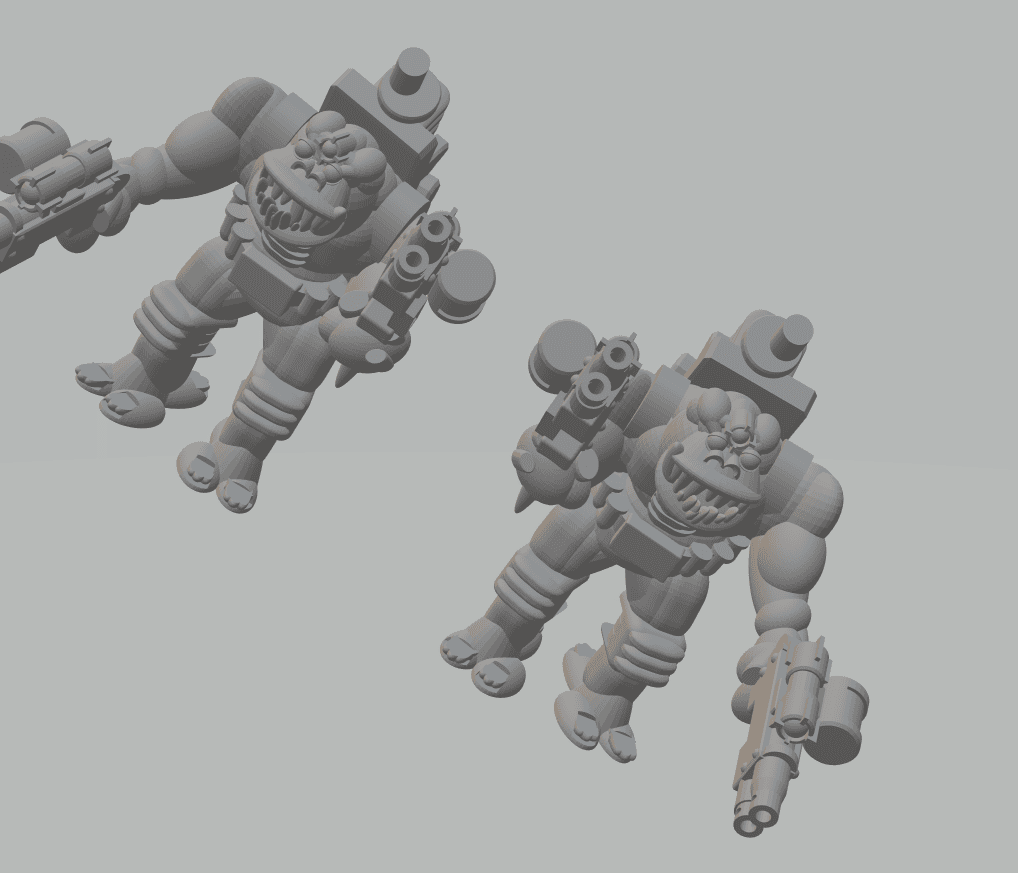 FHW: Zoblin Slinger Sergeant w Duel Blasta Pistols 3d model