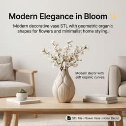 Modern Geometric Style Flower Vase Home Decor 3d model