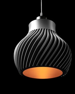 Ridged Pendant Lamp by MODERN MACHINE 3d model