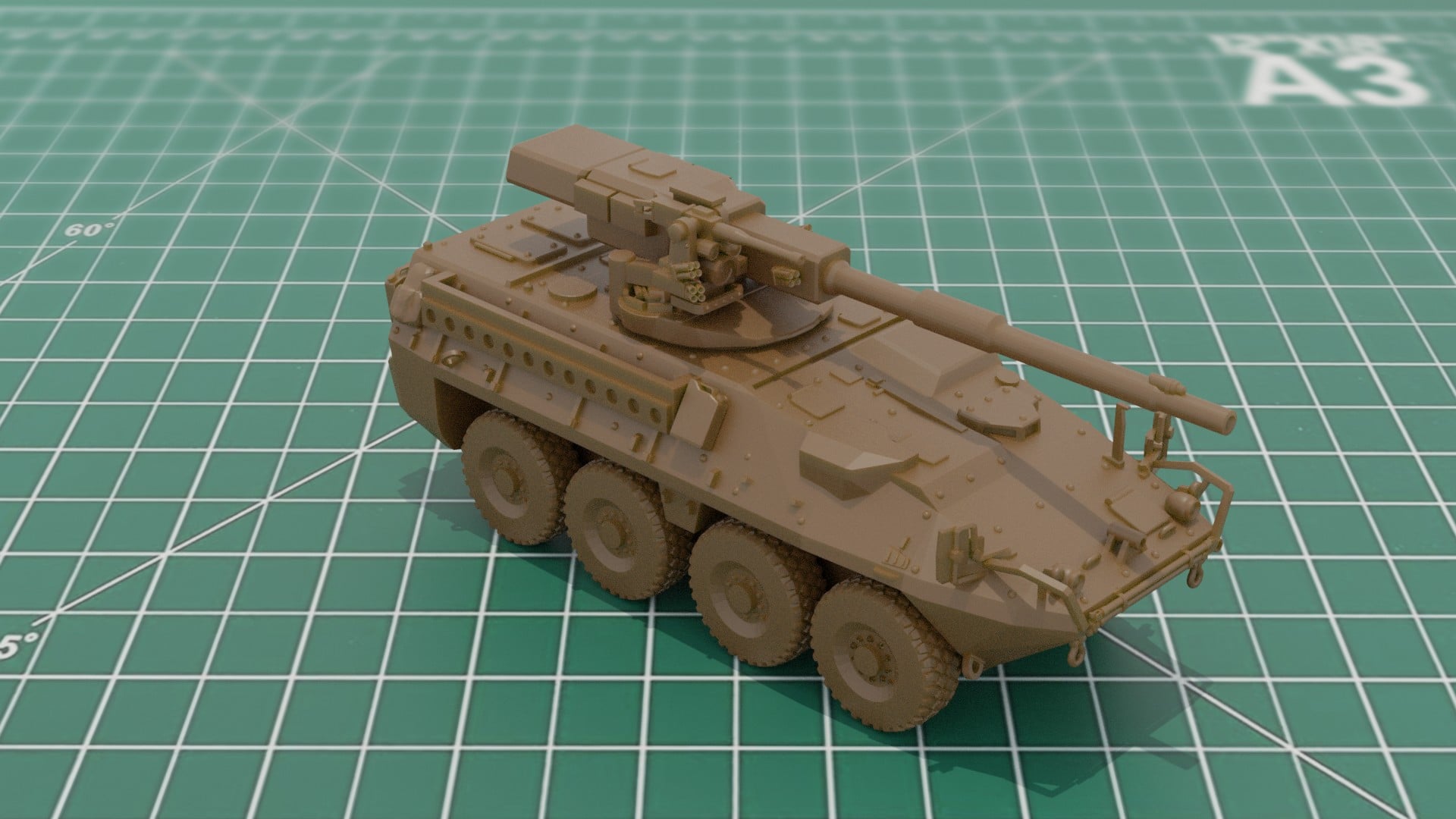 M1128 Stryker MGS 3D Print Digital Model 3d model