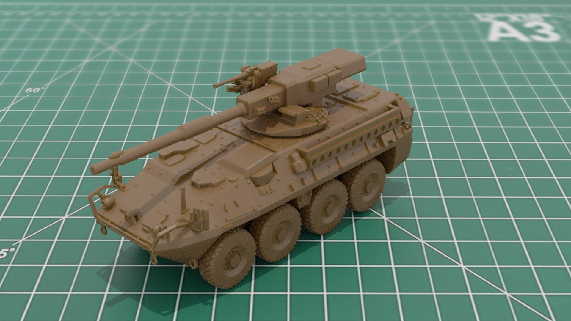M1128 Stryker MGS 3D Print Digital Model 3d model