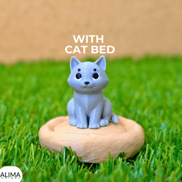 Luna - Little Sitting Cat / Cute Mini Design / Keychain Toy 3d model