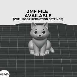 Luna - Little Sitting Cat / Cute Mini Design / Keychain Toy 3d model