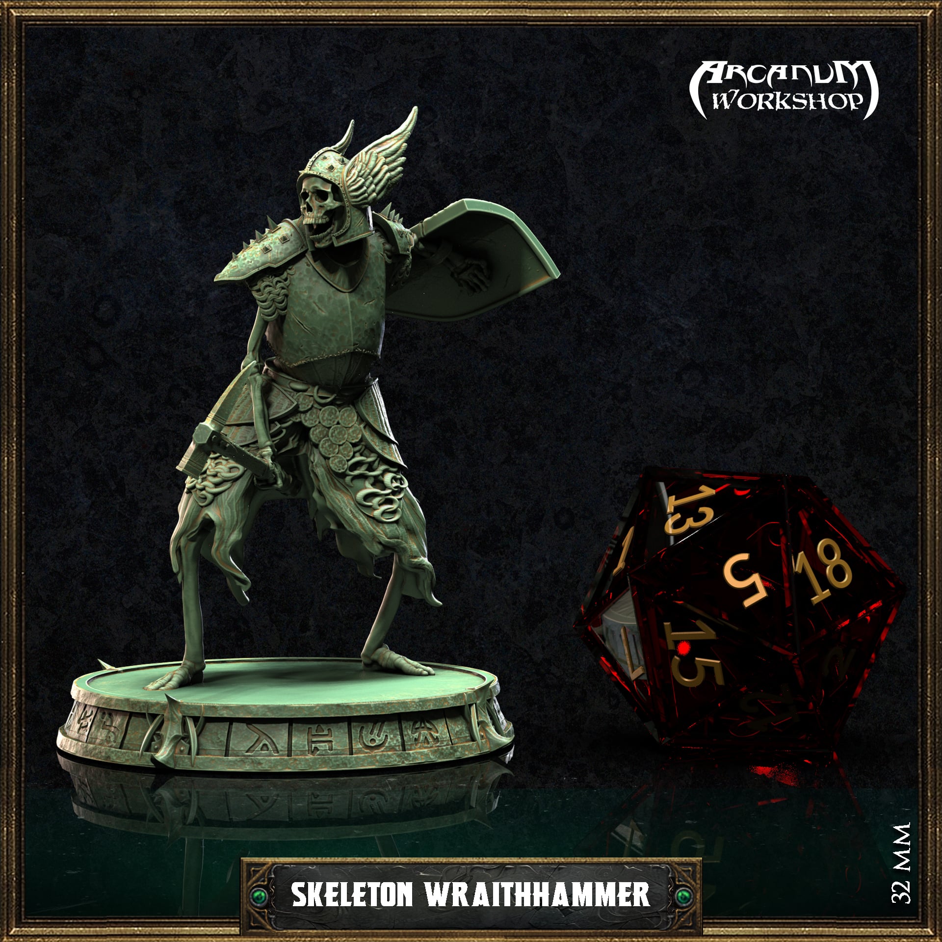 Skeleton WraithHammer (32mm) 3d model