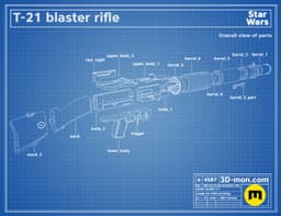 T-21 Blaster Rifle 3d model