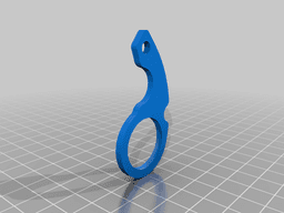 keyrambit, no bearing needed, clicks together 3d model