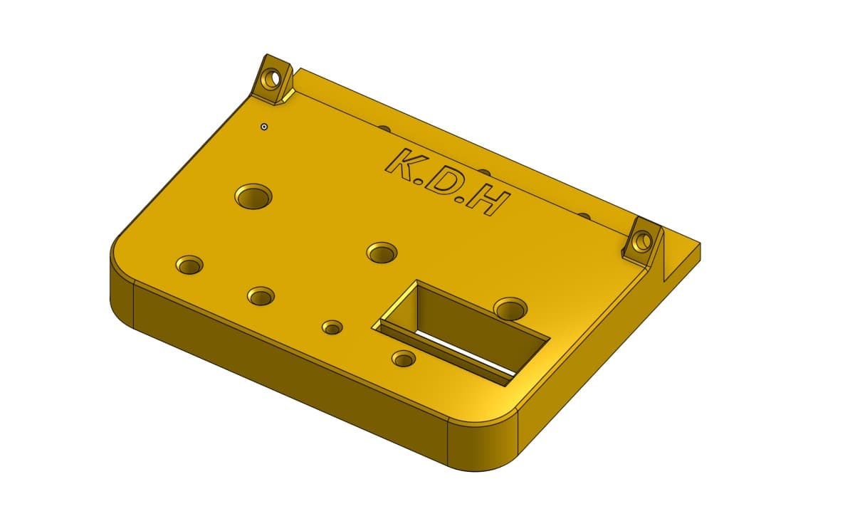 Screwdriver Holder with spot for Stanley Knife 3d model