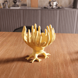 Surrealist Open Cupped Hands Vase 3d model
