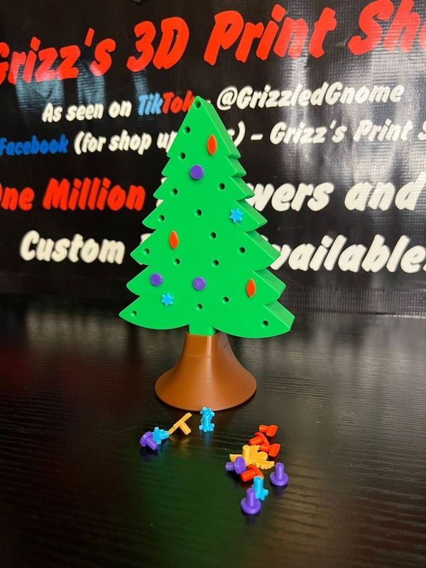 Customizable Table Top Christmas Tree 3d model