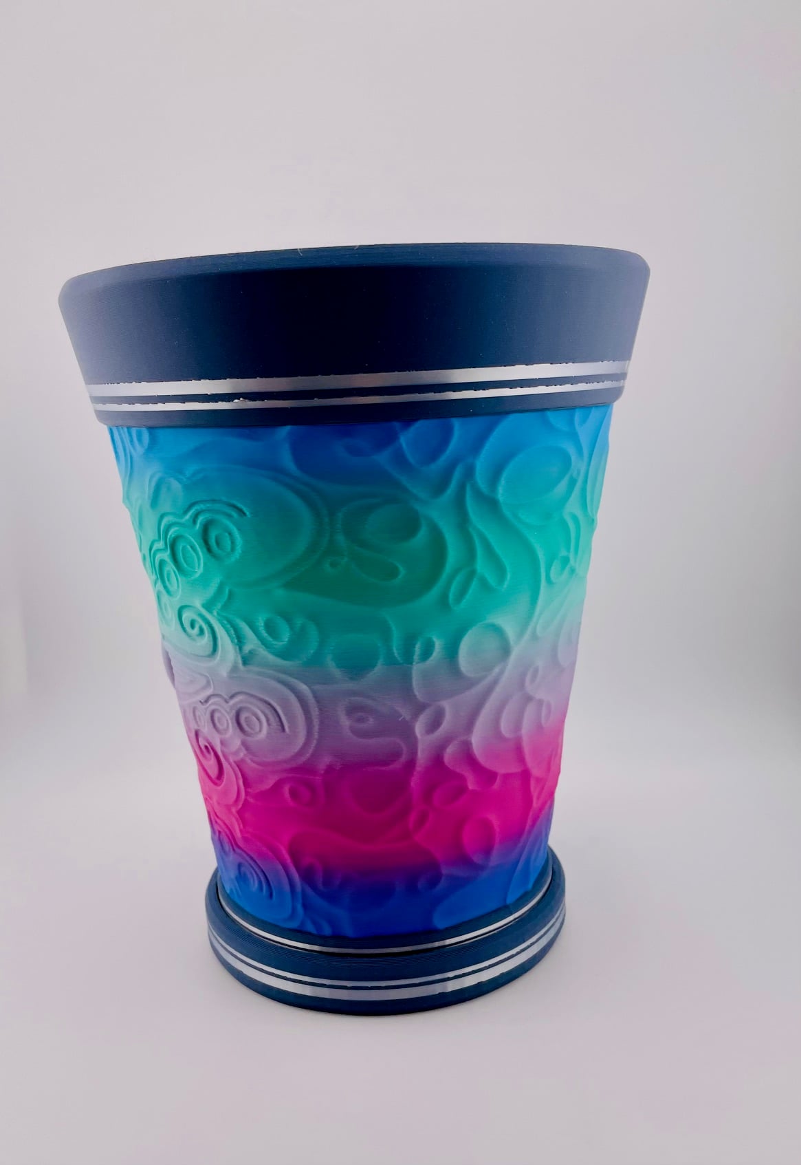 Carved 8 Petal Pot 3d model