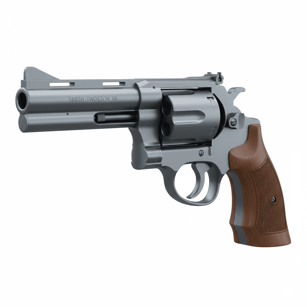 Smith Wesson Model 48 Revolver 3d model