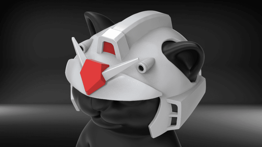 Cat Helmet Mecha01 3d model