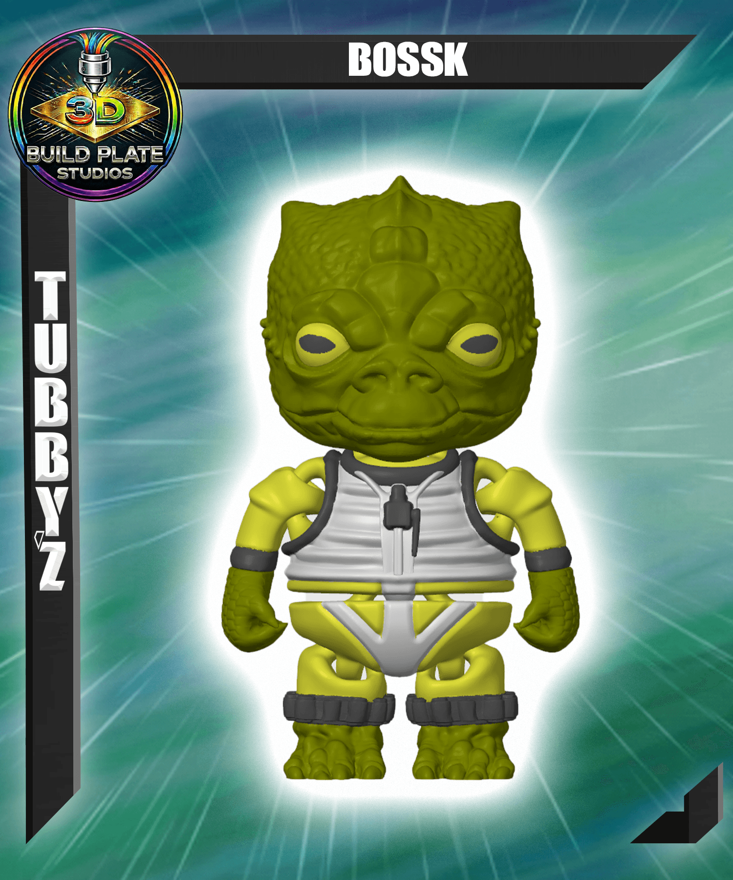 STAR WARS Bossk Multicolor Flexi Print-In-Place 3d model