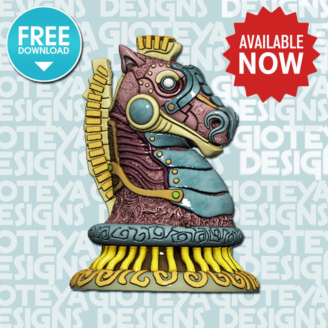 Dark Chess The Knight of Elerion Pen Holder 3d model