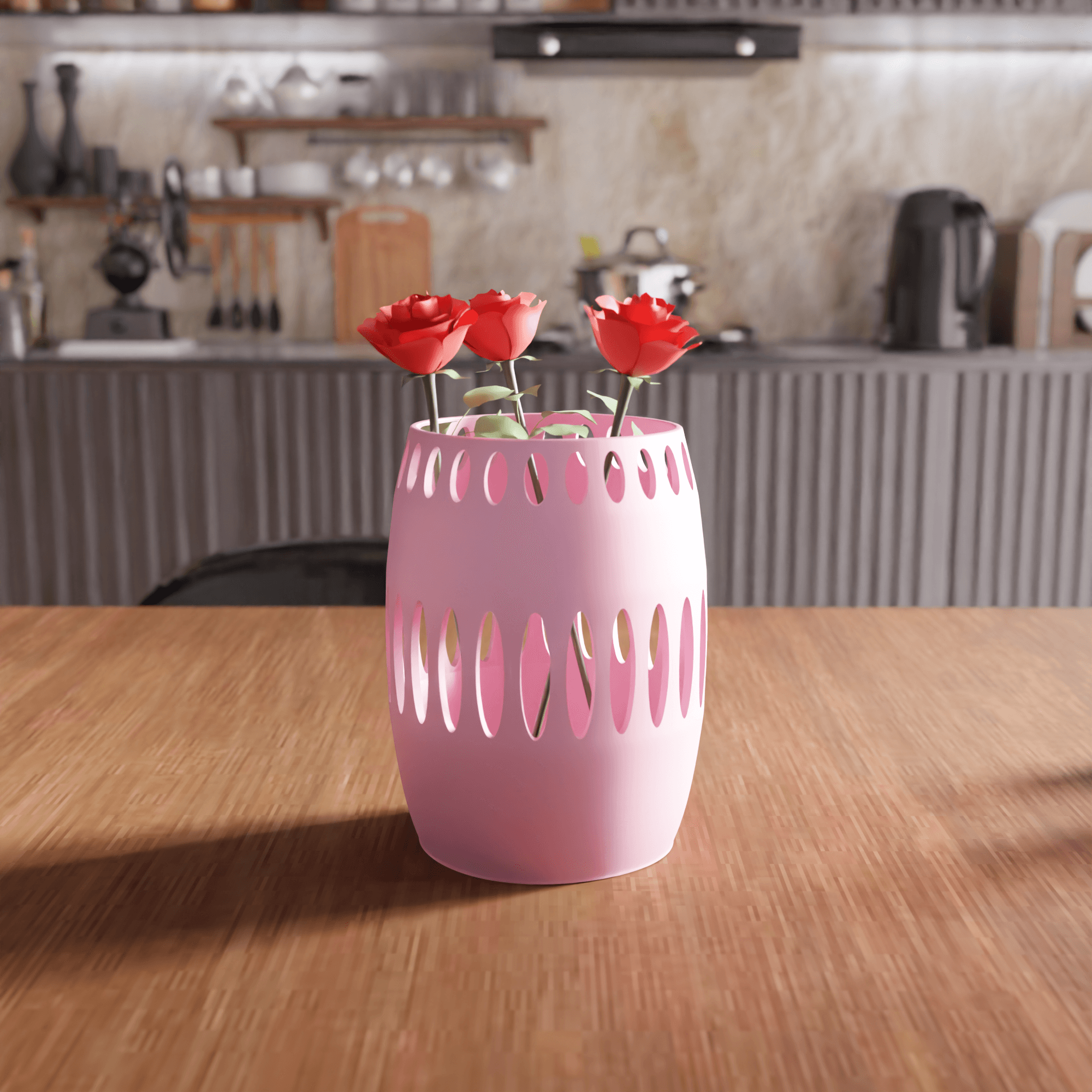 Slit Window Decorative Vase 3d model
