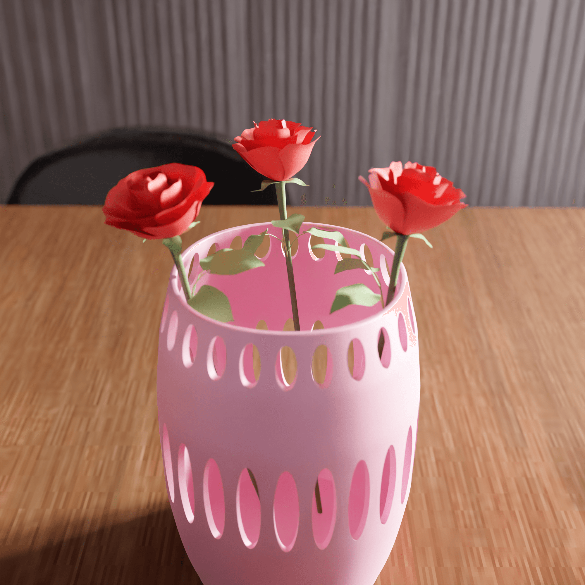 Slit Window Decorative Vase 3d model