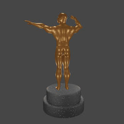 Bronze Male Statue 3d model
