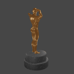 Bronze Male Statue 3d model