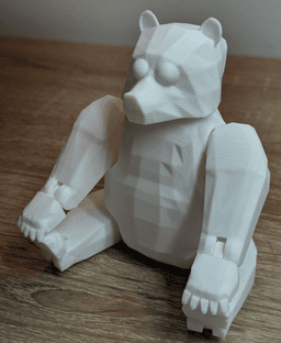 Wobble Bear - Smooth & Colored 3d model