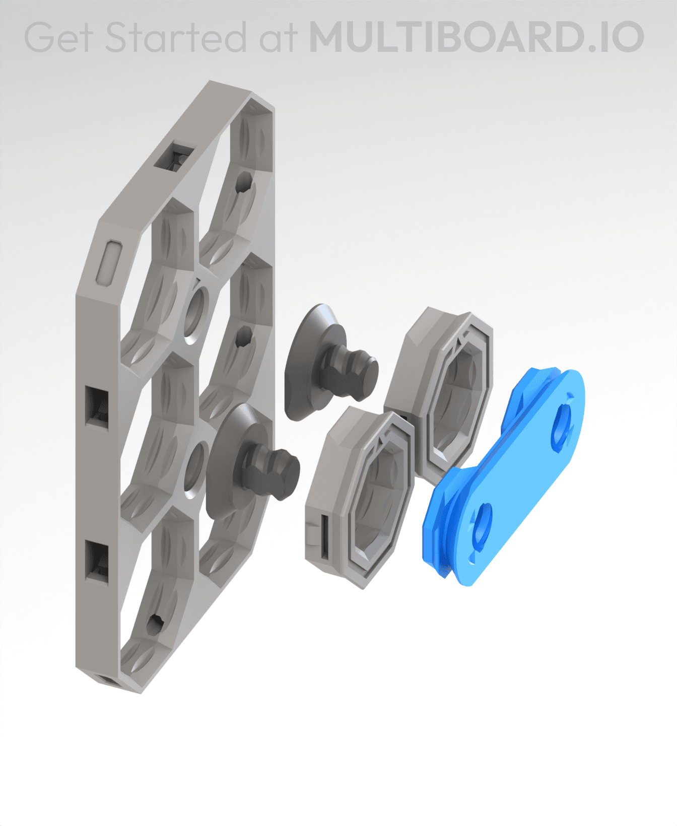 5 MU Fix Point Bolt-Locked Insert - Rail 3d model