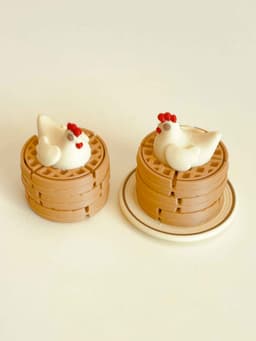 Waffles Clicker Keychain Fidget Toy Bundle 3d model