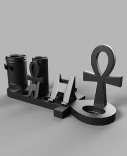 Ankh Desk Organizer Egyptian Setup 3d model