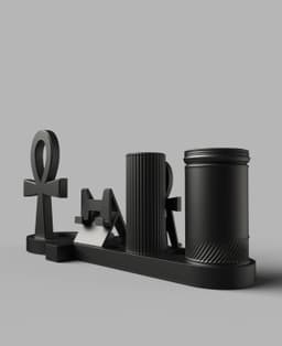 Ankh Desk Organizer Egyptian Setup 3d model