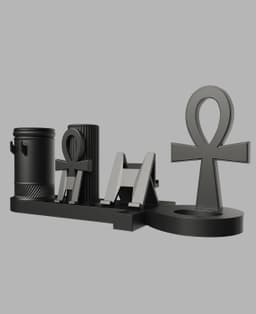 Ankh Desk Organizer Egyptian Setup 3d model