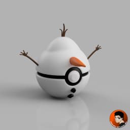 Olaf Pokeball 3d model