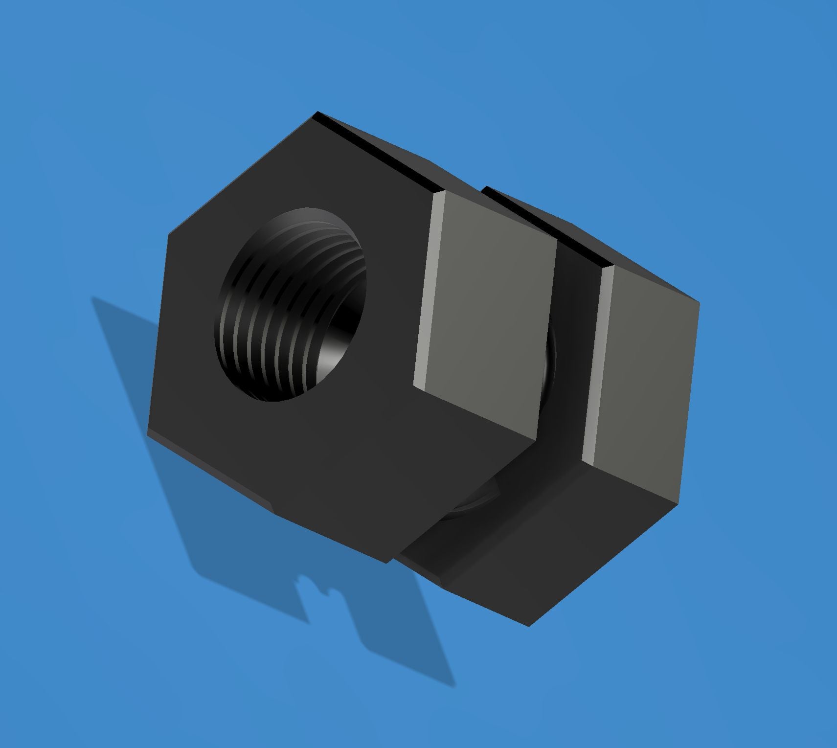 Pneumatic PC4-10 Mount (PTFE) 3d model