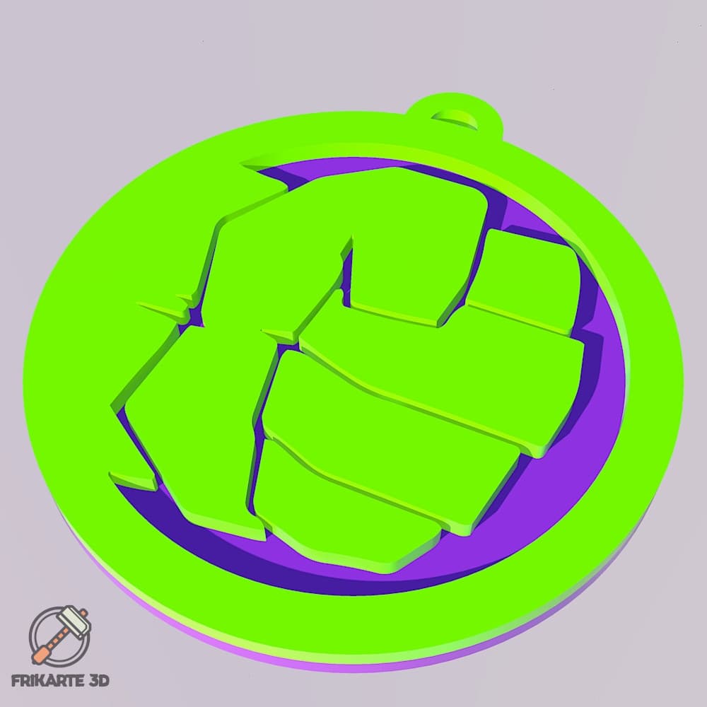 Hulk Hand Keychain 3d model