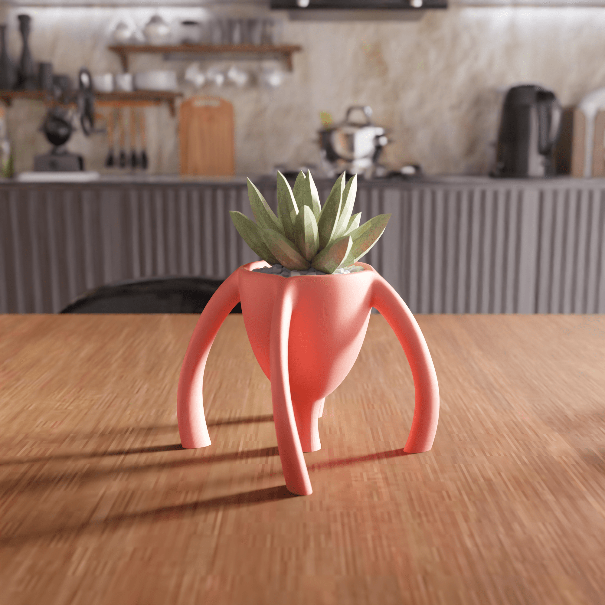 Spider Legged Quadruped Planter 3d model