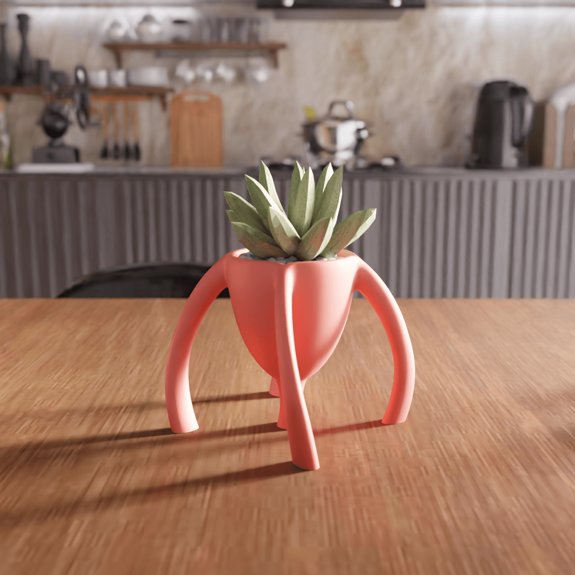 Spider Legged Quadruped Planter 3d model