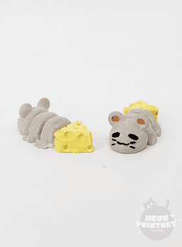 Flexible mouse tail with cheese 3d model