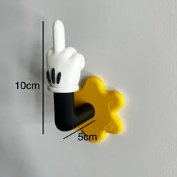 Mickey Mouse Middle Finger Wall Hook | Screw-Together Assembly | Cartoon Fan Art 3d model