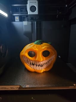 Scary pumpkin colored 3d model