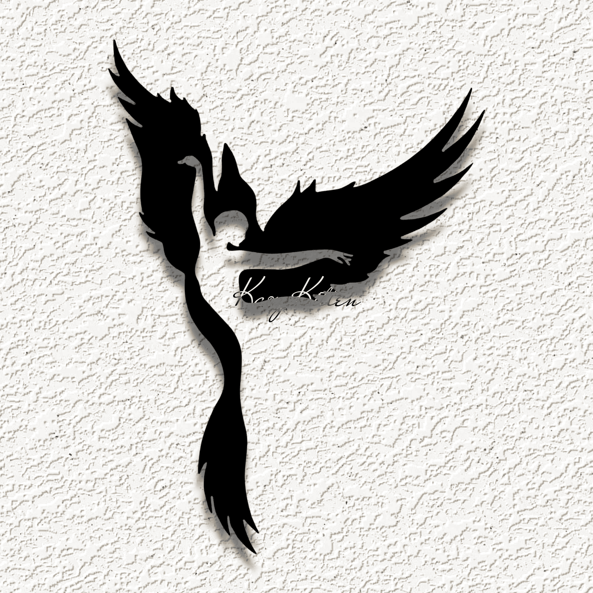 angel raven WALL ART HOME DECOR 3d model