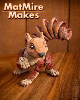 Squirrel, plus Santa Hat version - Articulated Figure 3d model